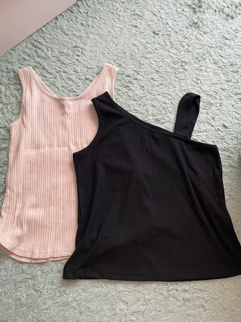 Thumbnail of Tank top black/beige set of 2