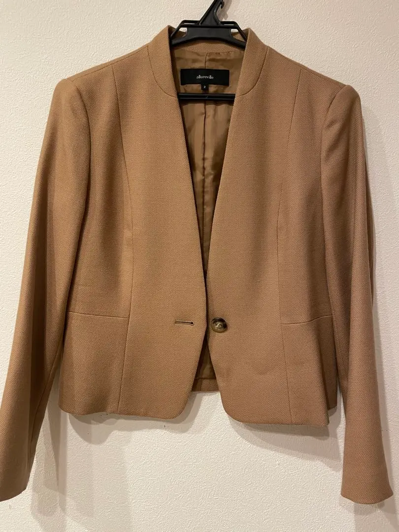 Thumbnail of allureville Collarless Jacket, Size 2, Beige