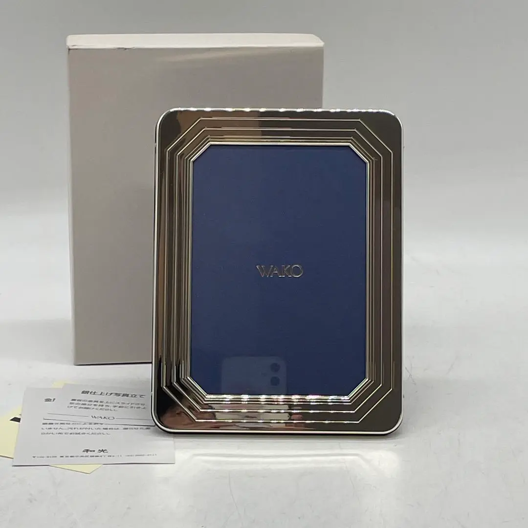 未使用美品 銀座WAKOプラチナ写真立て スパイラル 箱等有