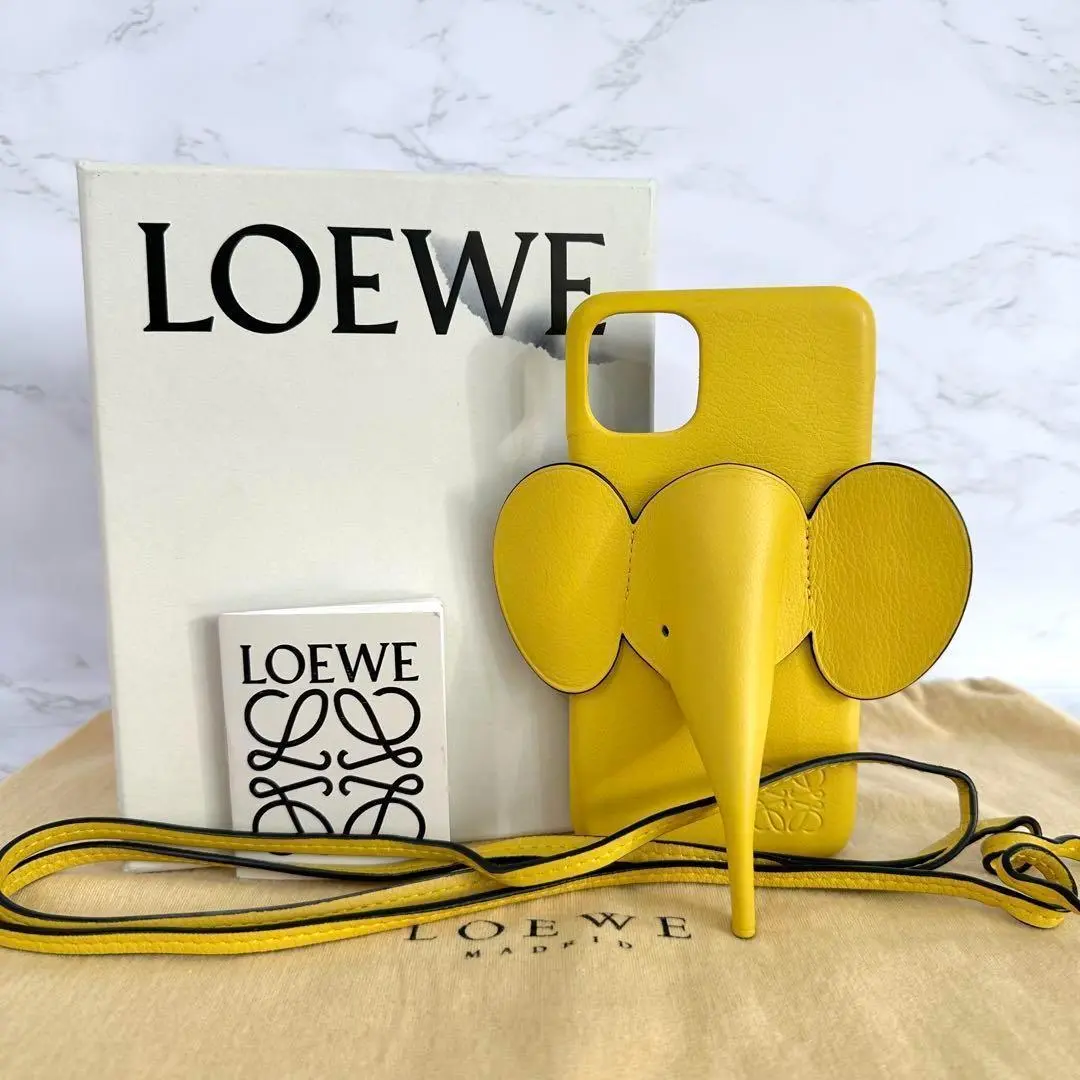 ロエベ LOEWE スマホケース エレファント イエロー iPhone LOEWE ロエベ スマートフォンケース iPhone X/XS ケース
