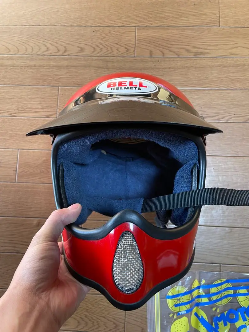 BELL MINI MOTO 赤　ジェットヘルメット　当時物 純正バイザー付 BELL MOTO4 RED 60cm | SPEED ADDICT