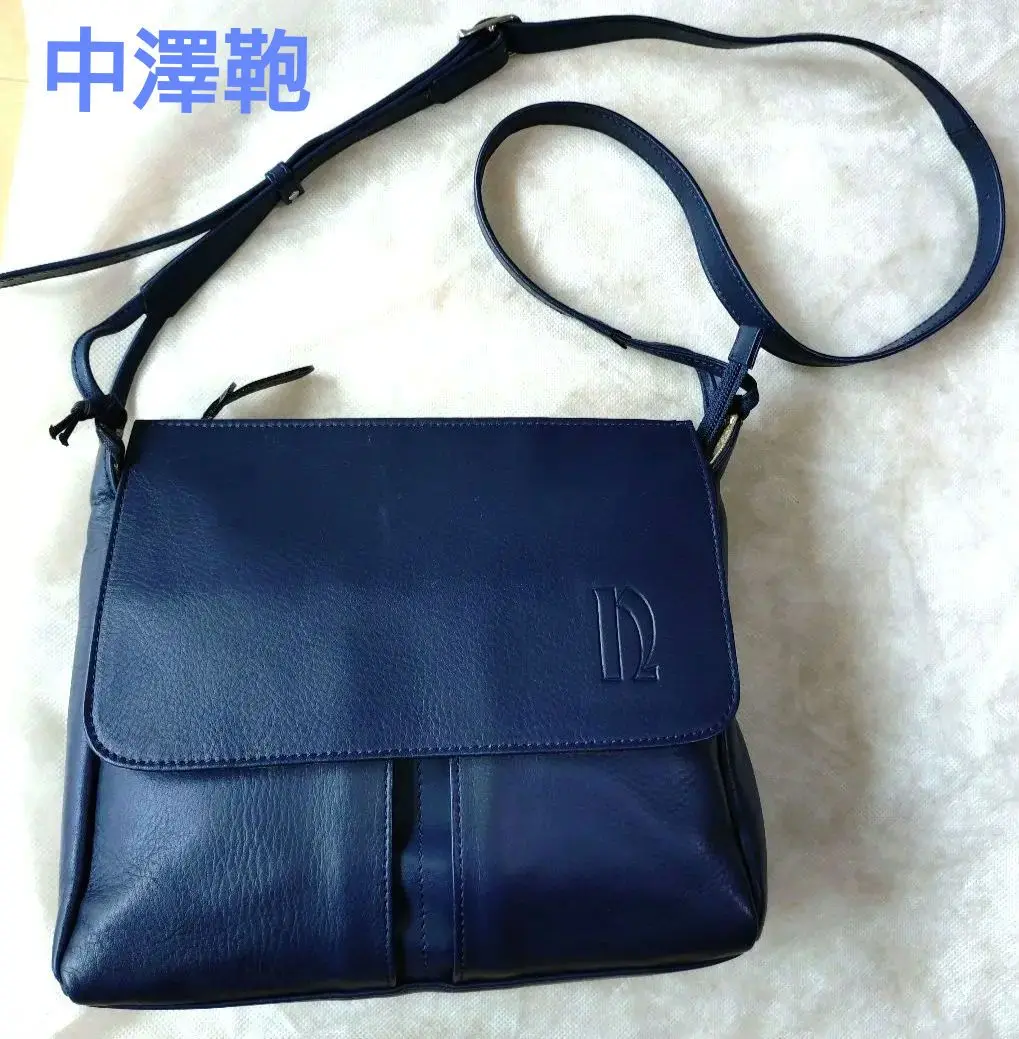 美品】中澤鞄 ナカザワ レザー 本革製 トートバッグ 型押しロゴ