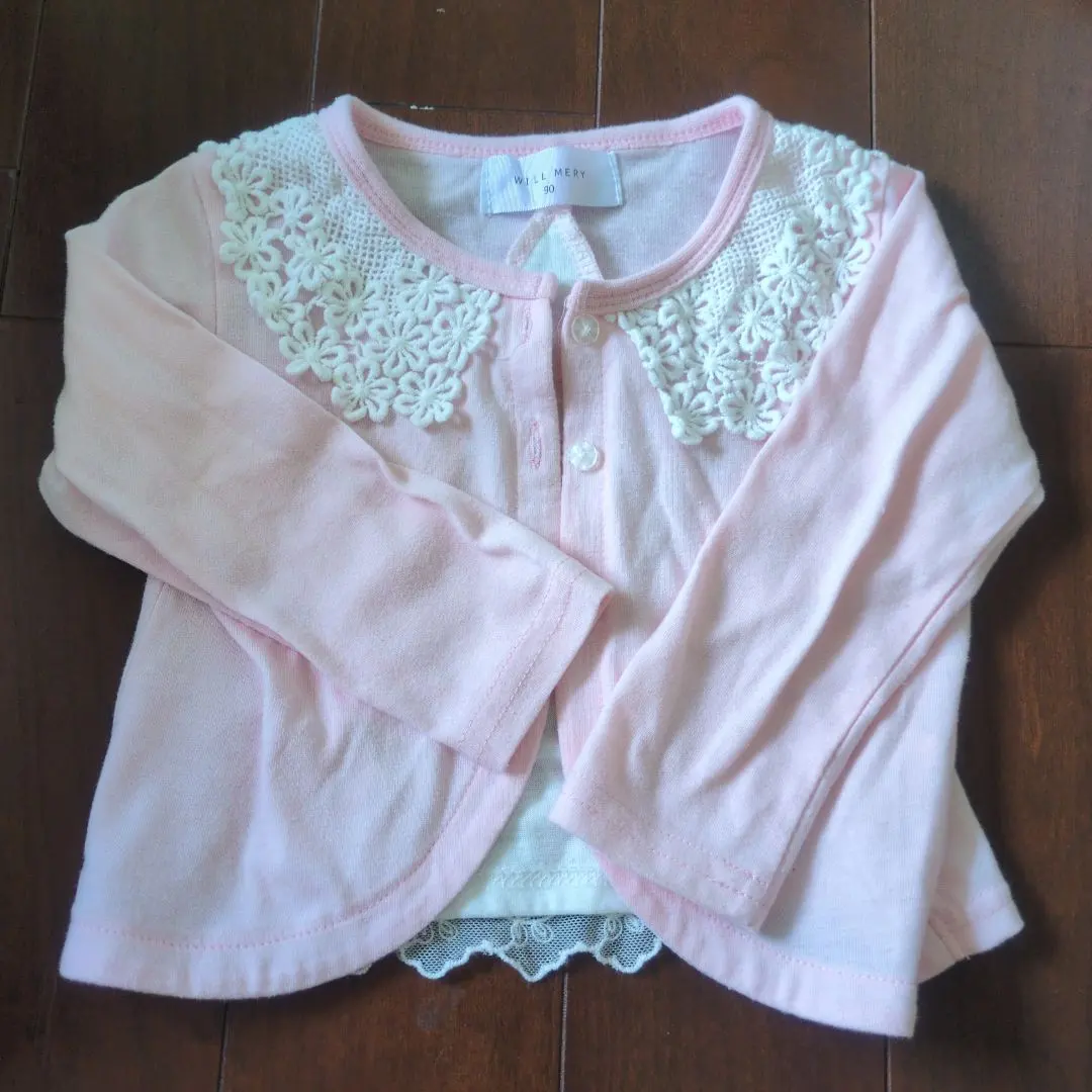 Thumbnail of Pink Floral Embroidered Cardigan