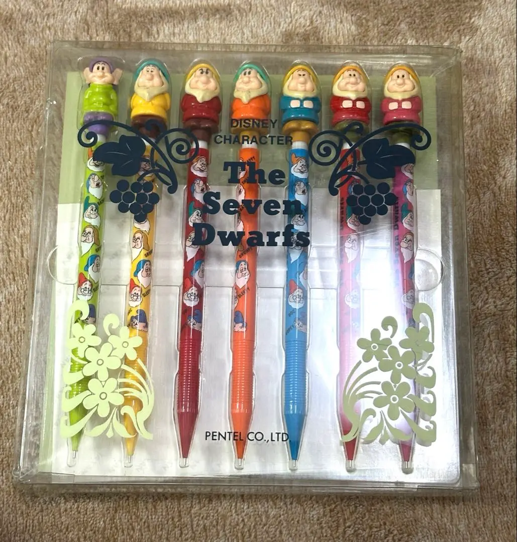 新品ディズニー 七人の小人 シャープペンシル 8本セット　激レア　ぺんてる 新品ディズニー 七人の小人 シャープペンシル 8本セット 激レア