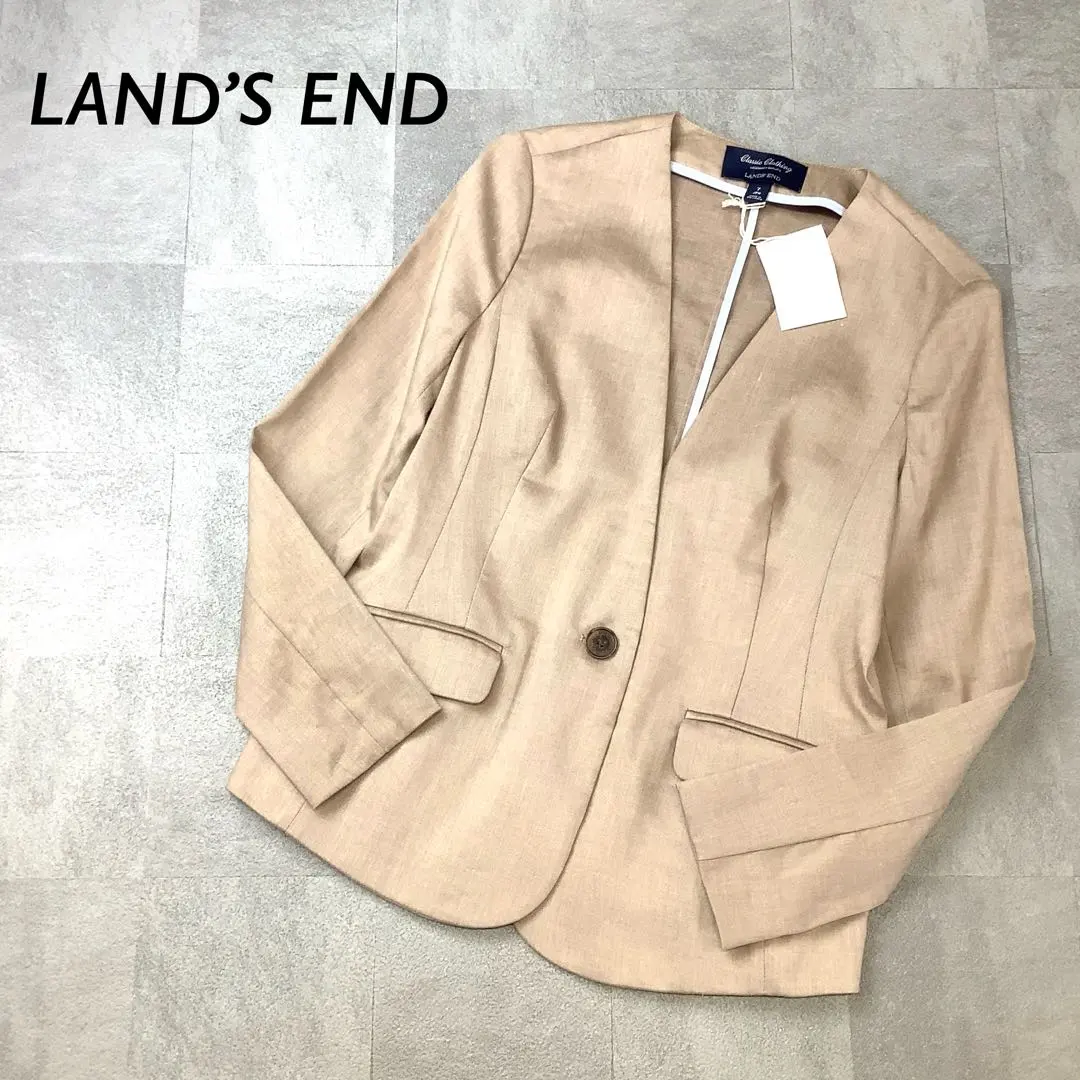 Thumbnail of 【New with Tags】LAND'S END Linen Blend Jacket Beige