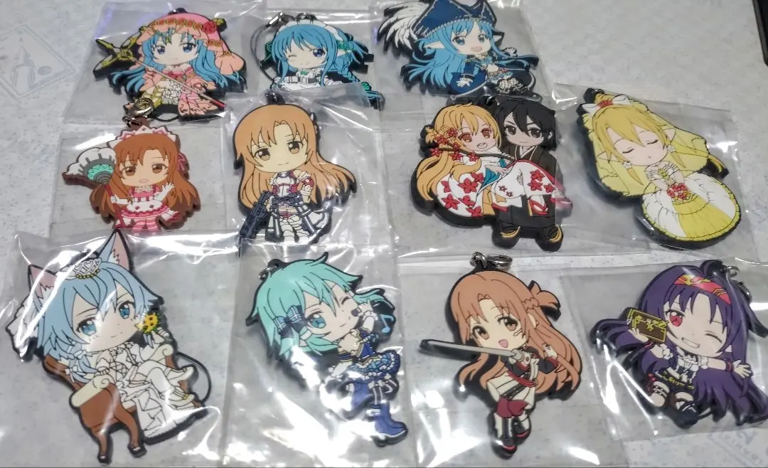 Thumbnail of Sword Art Online "Kyunchara" Rubber Straps - Lot of 11