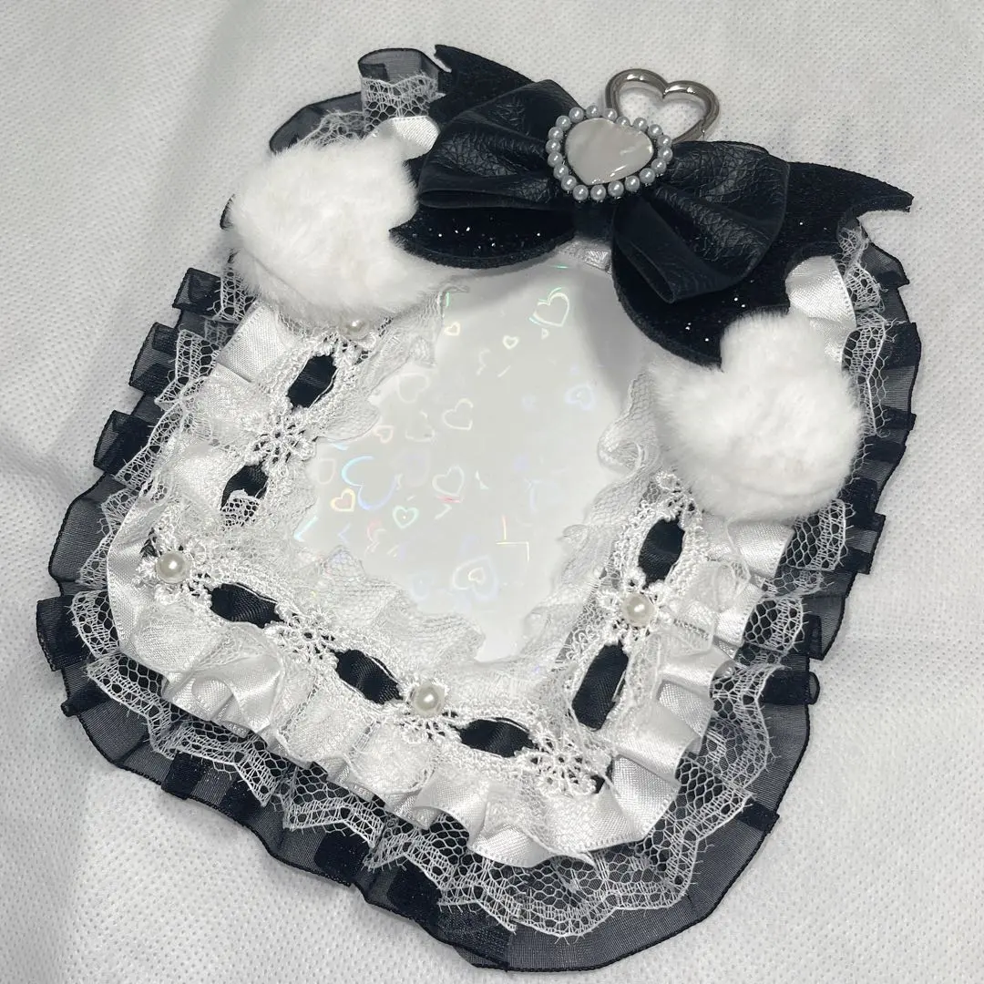 Thumbnail of Black Trading Card Case Lace Deco