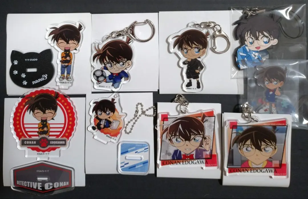 Thumbnail of Detective Conan Edogawa Conan acrylic keychains, acrylic stands, rubber straps - 9 types, set of 9
