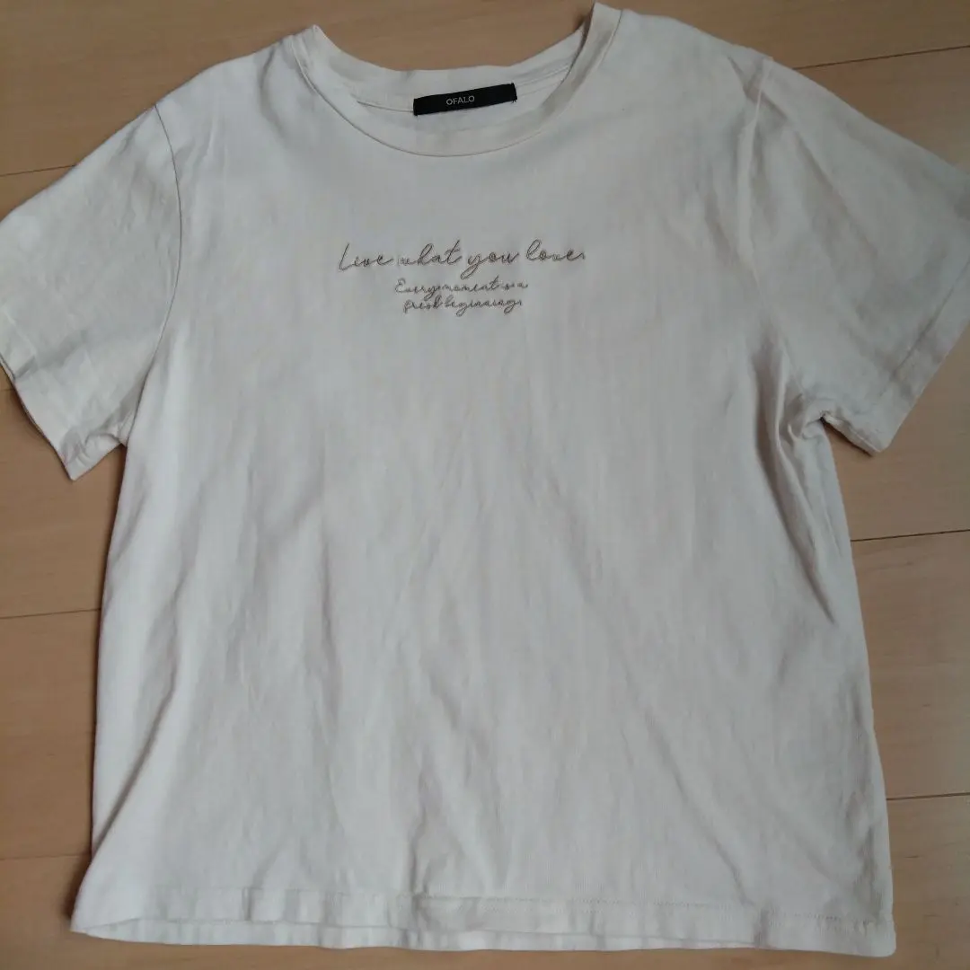Thumbnail of OFALO T-shirt M White Embroidered Logo Tee Shimamura