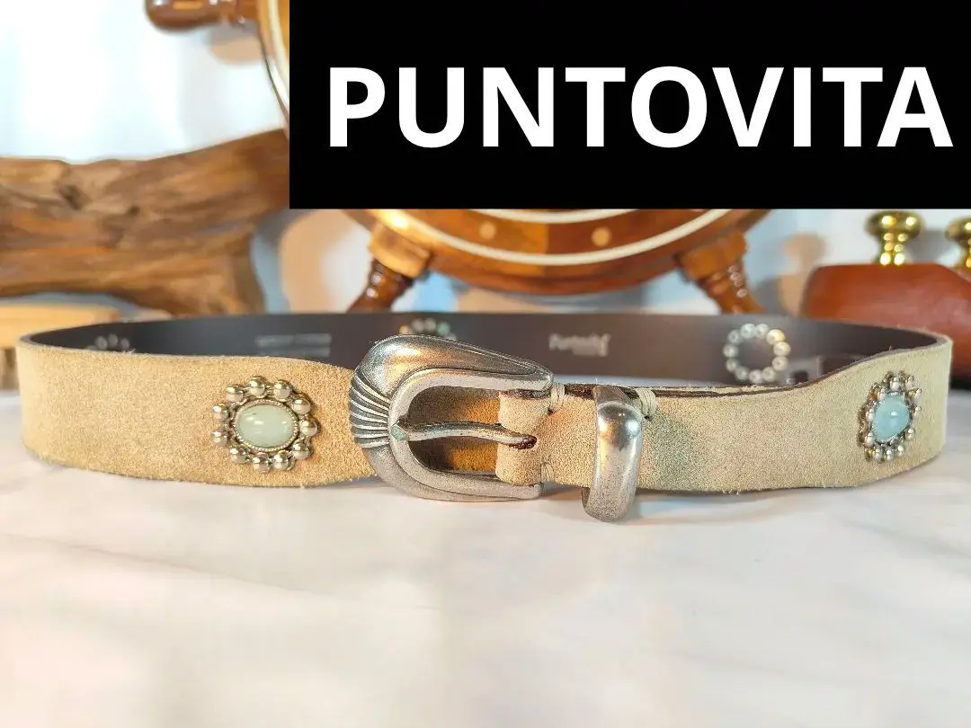 PUNTOVITA　人気のカラー　キャメル　イタリアレザーコンチョベルト Puntovita】コンチョレザーベルト | GALLARDAGALANTE(ガリャルダ