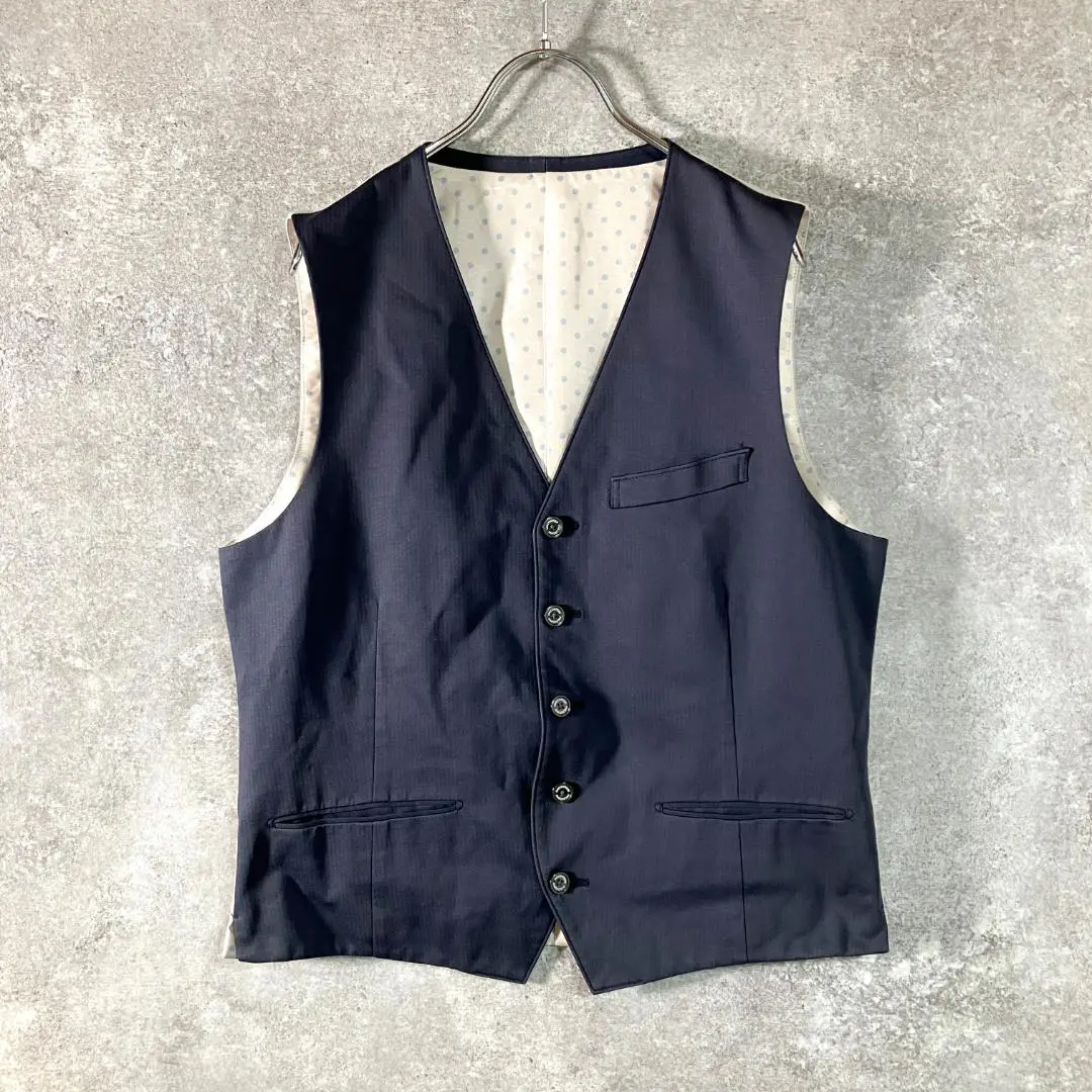【美品】マッキントッシュフィロソフィー トロッター スーツベスト ジレ 紺 42 美品】マッキントッシュフィロソフィー トロッター スーツベスト