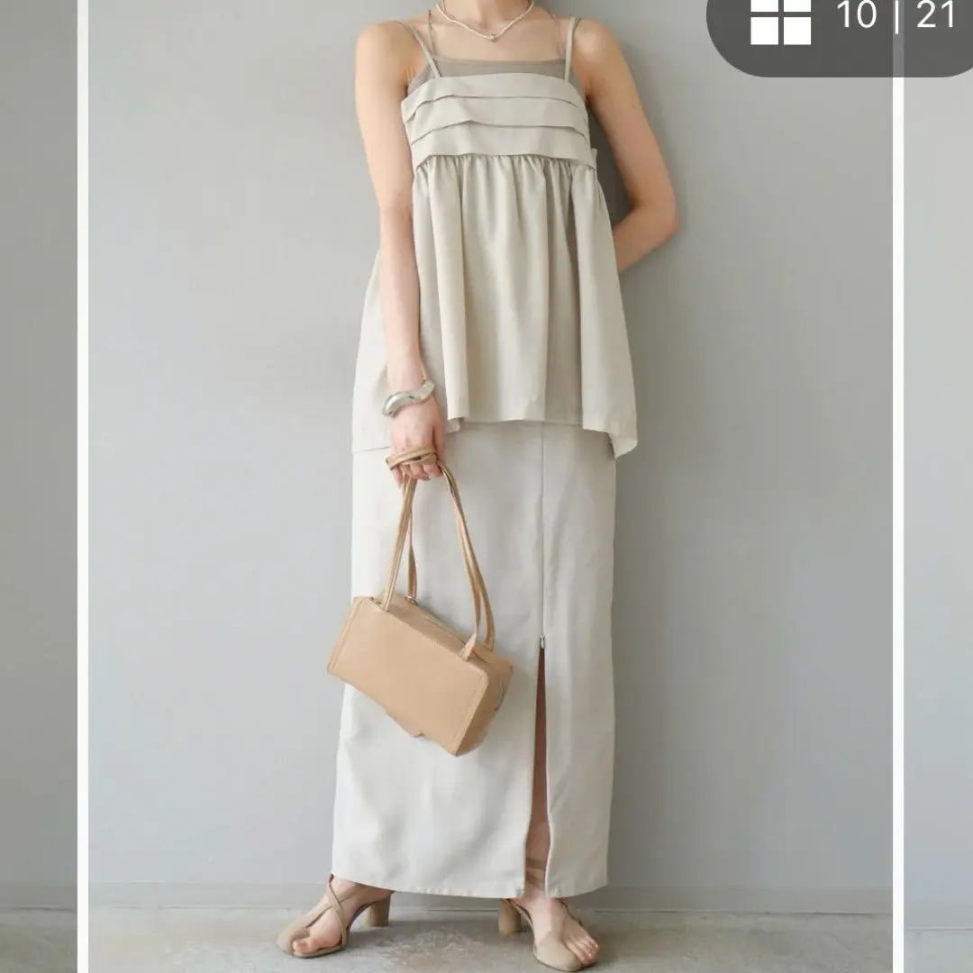 全新含吊牌 Lumier 仿麻拉鍊開衩窄裙 的縮圖