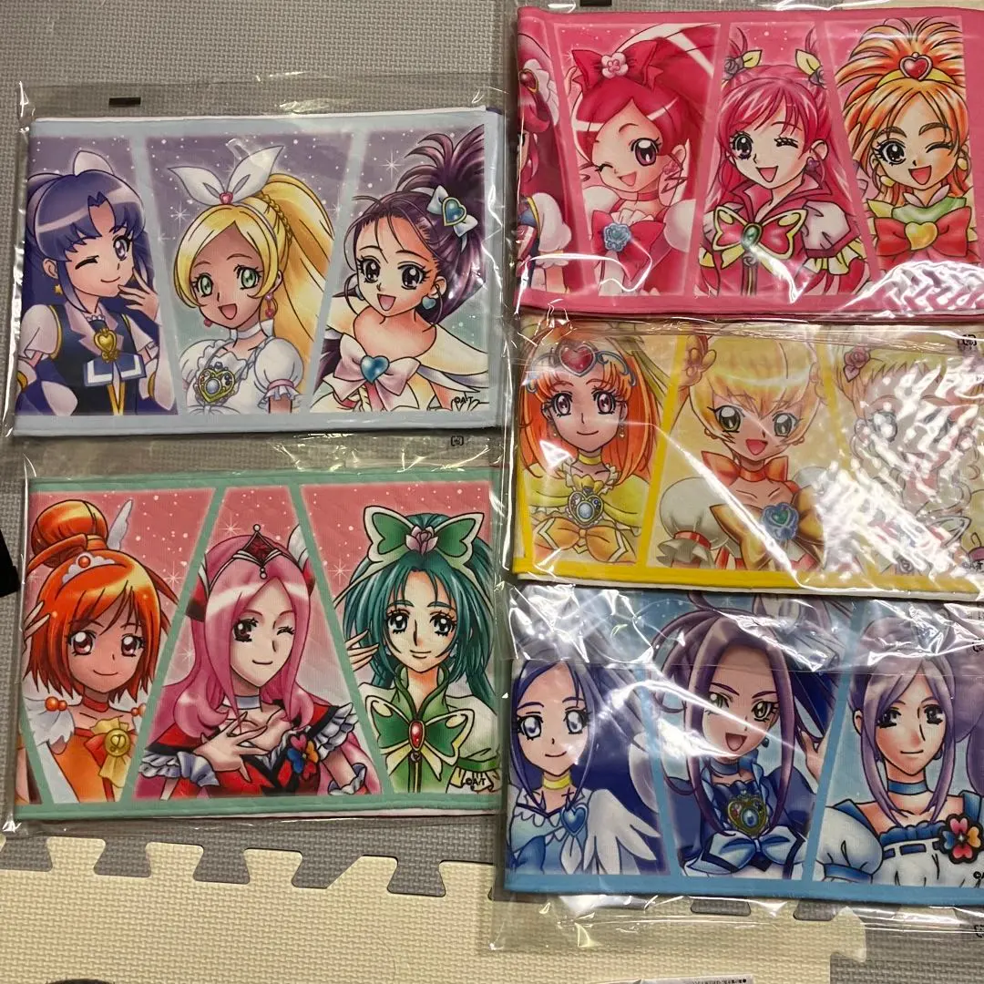 Thumbnail of [New, Unopened] Precure All Stars Muffler Towel - Complete Set of 5