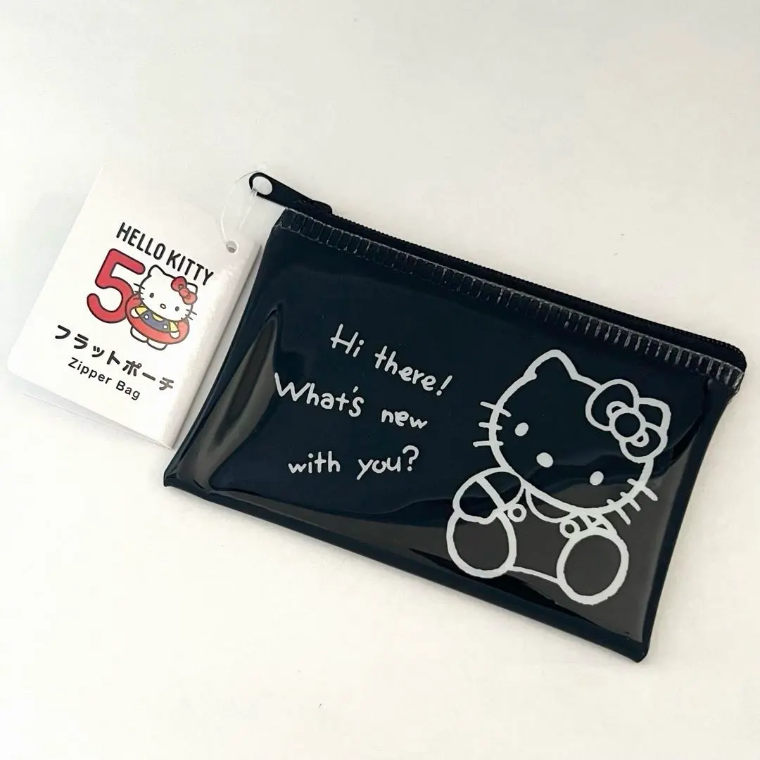 Thumbnail of Limited Stock: Sanrio Hello Kitty 50th Anniversary Flat Pouch - Black - Limited Edition