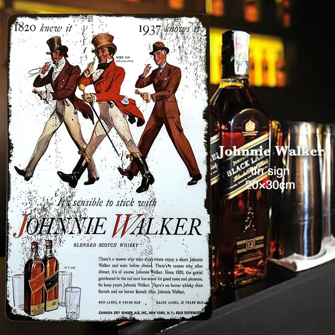 ヴィンテージ　Johnnie Walker 壁掛け　置物 ヴィンテージ Johnnie Walker 壁掛け 置物