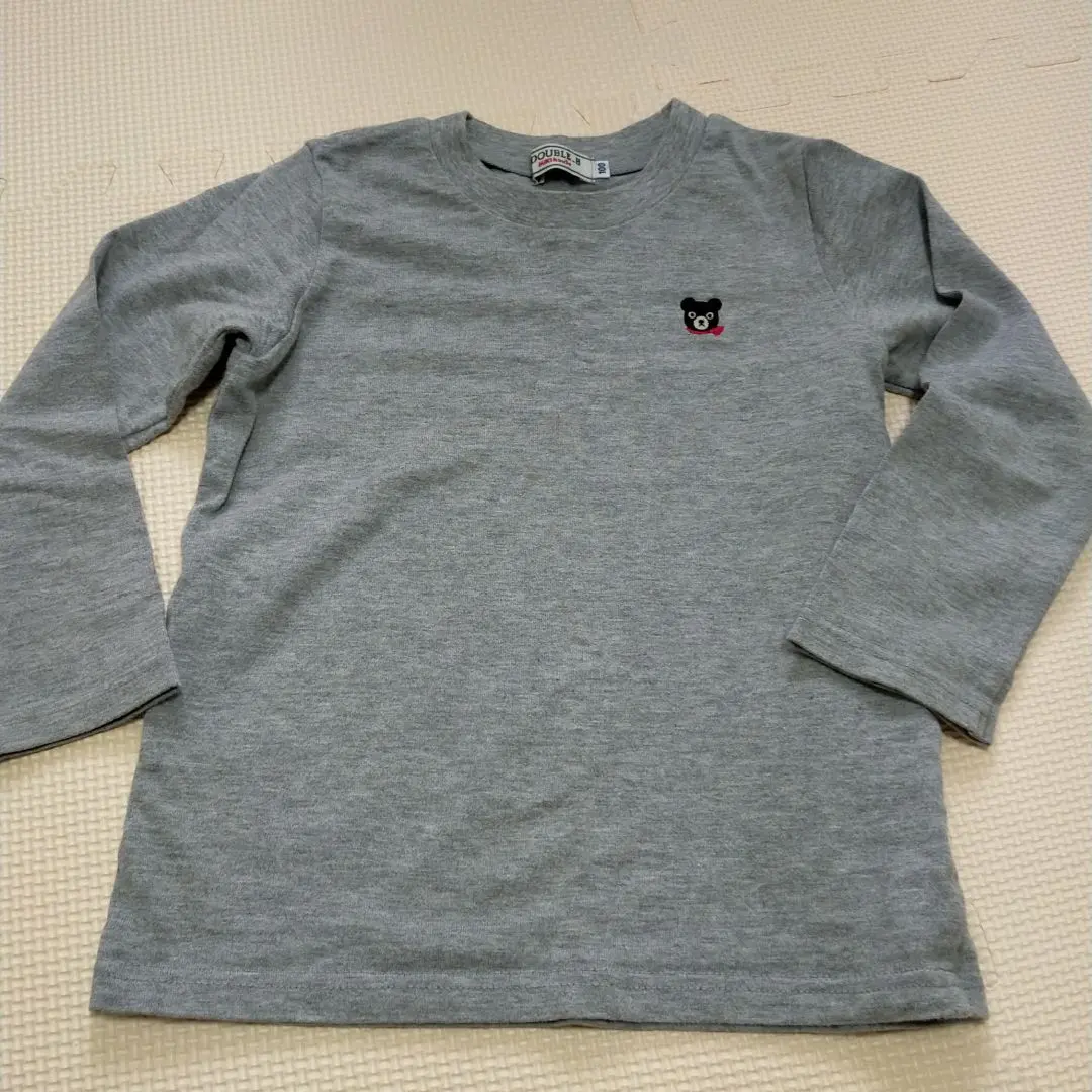Thumbnail of Double B long-sleeved shirt, gray, size 100 ☆ Mikihouse