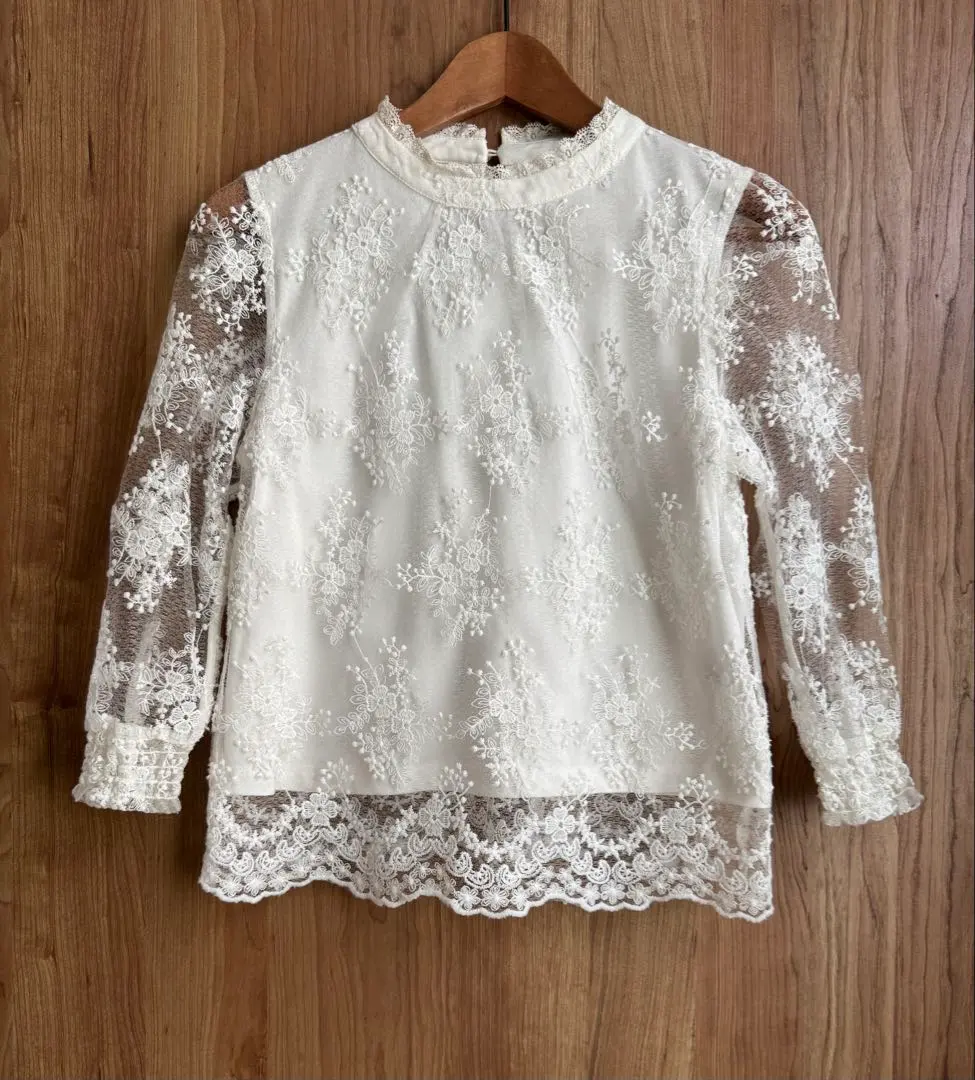 Thumbnail of archives Lace High Neck Pullover