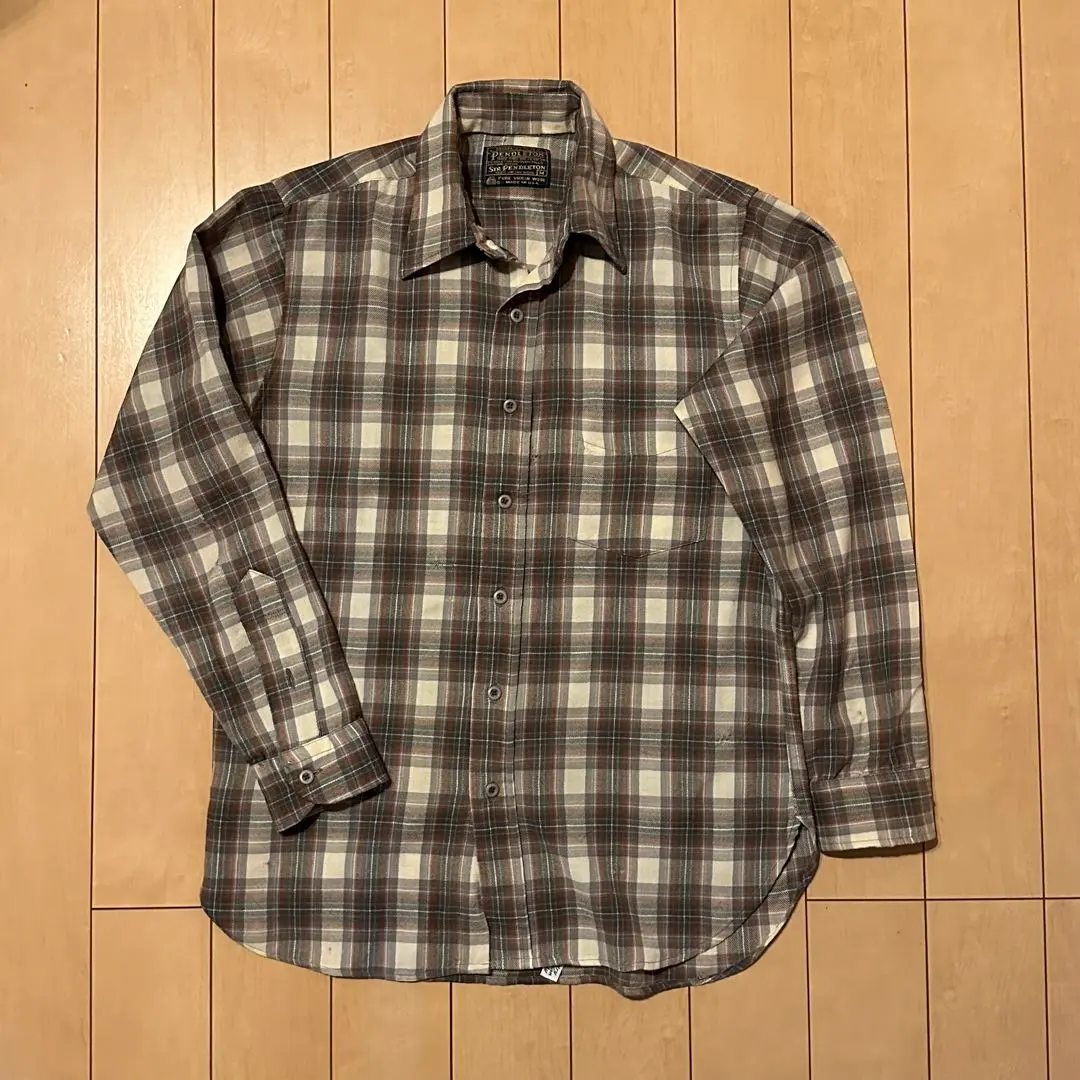 Pendleton ネルシャツ XL ネイビー ベージュ 80s Pendleton ネルシャツ XL ネイビー ベージュ 80s 80s PENDLETON