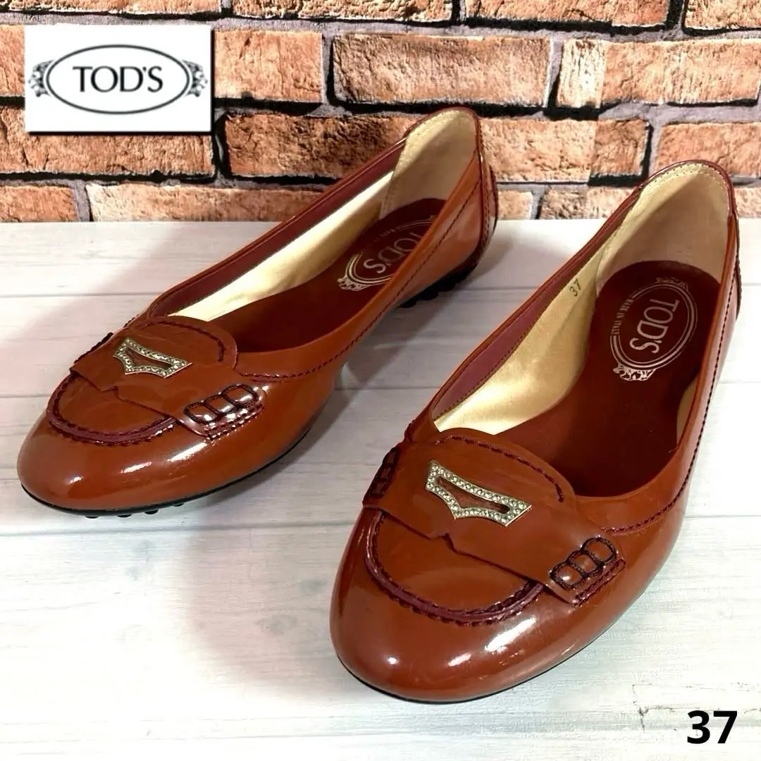 【❤️超美品‼︎❤️未使用‼︎】トッズ/Tod’s ダークブラウンバレエシューズ 2025年最新】Tod's レディース フラットシューズ・バレエ