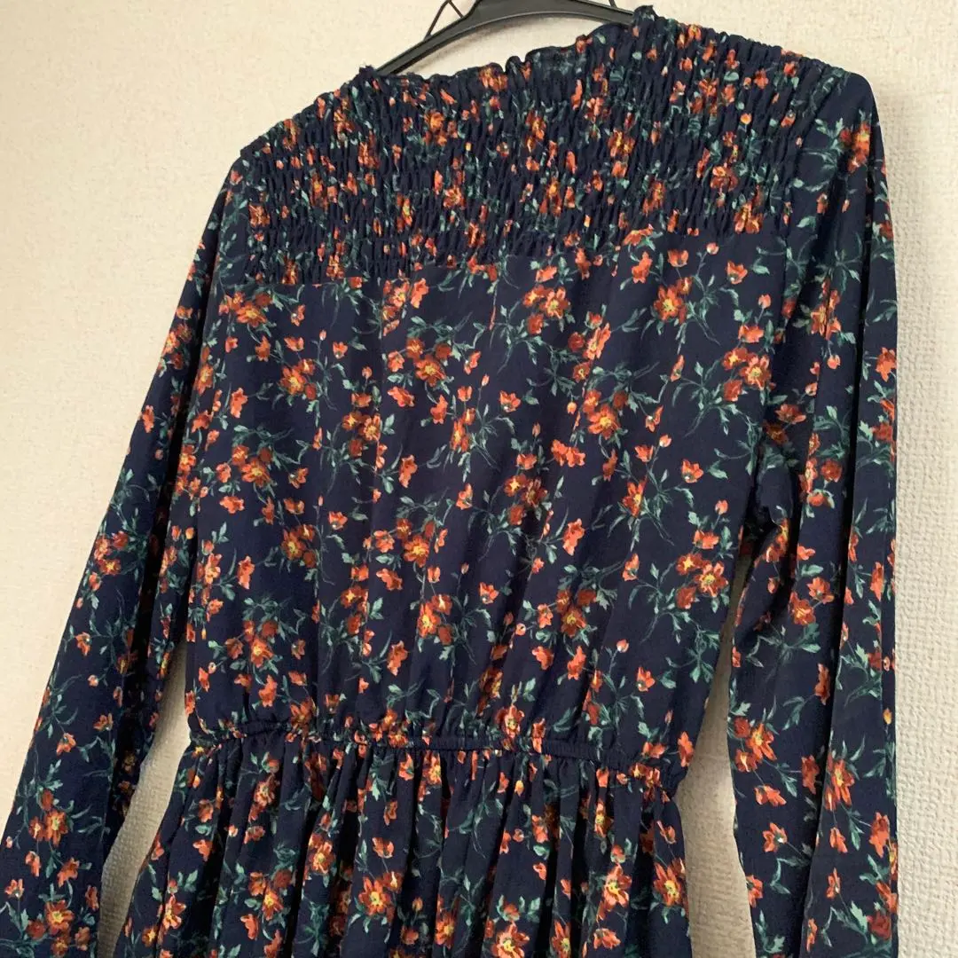 Thumbnail of Navy floral long dress