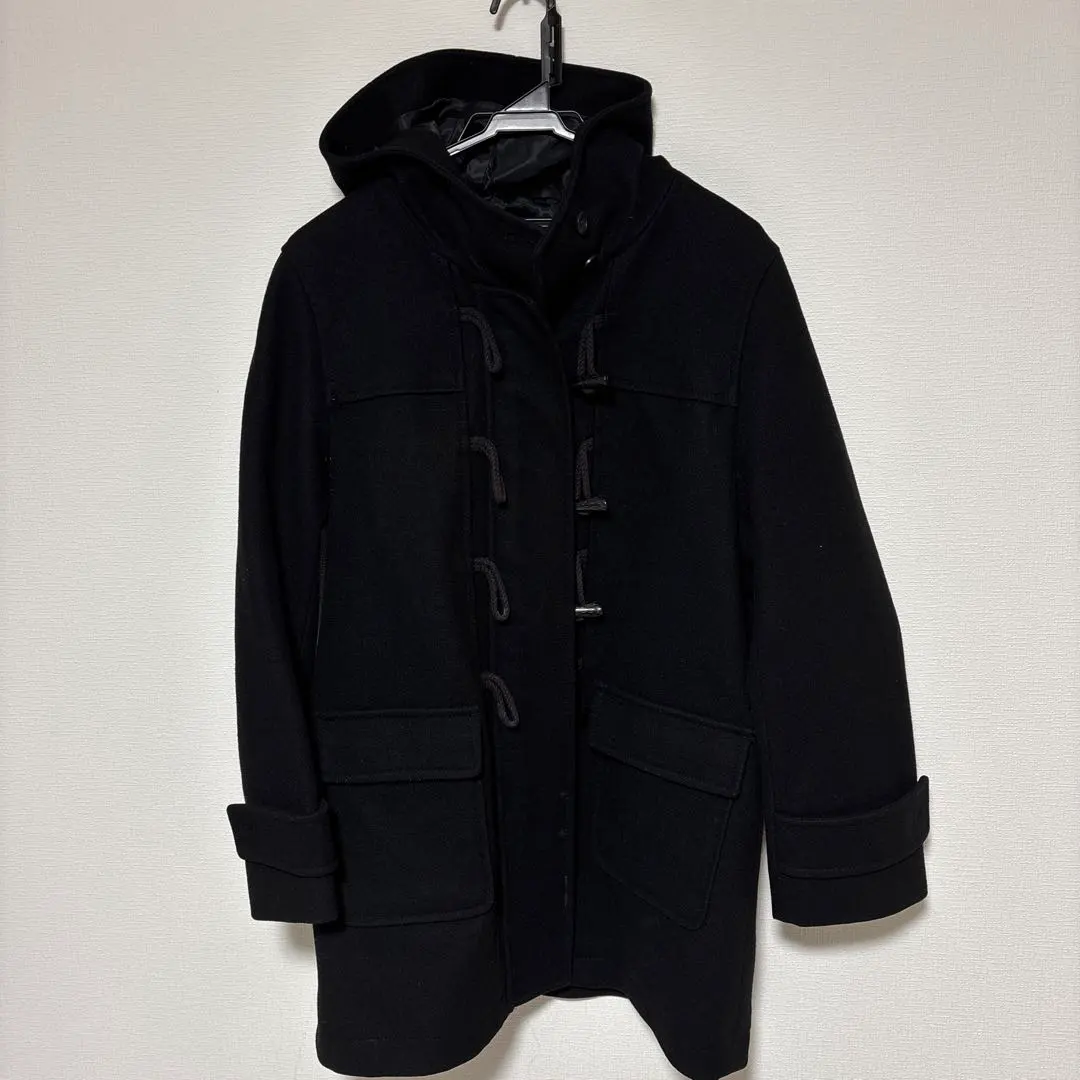 牛角扣大衣 女款 UNIQLO 黑色 學生服 的縮圖