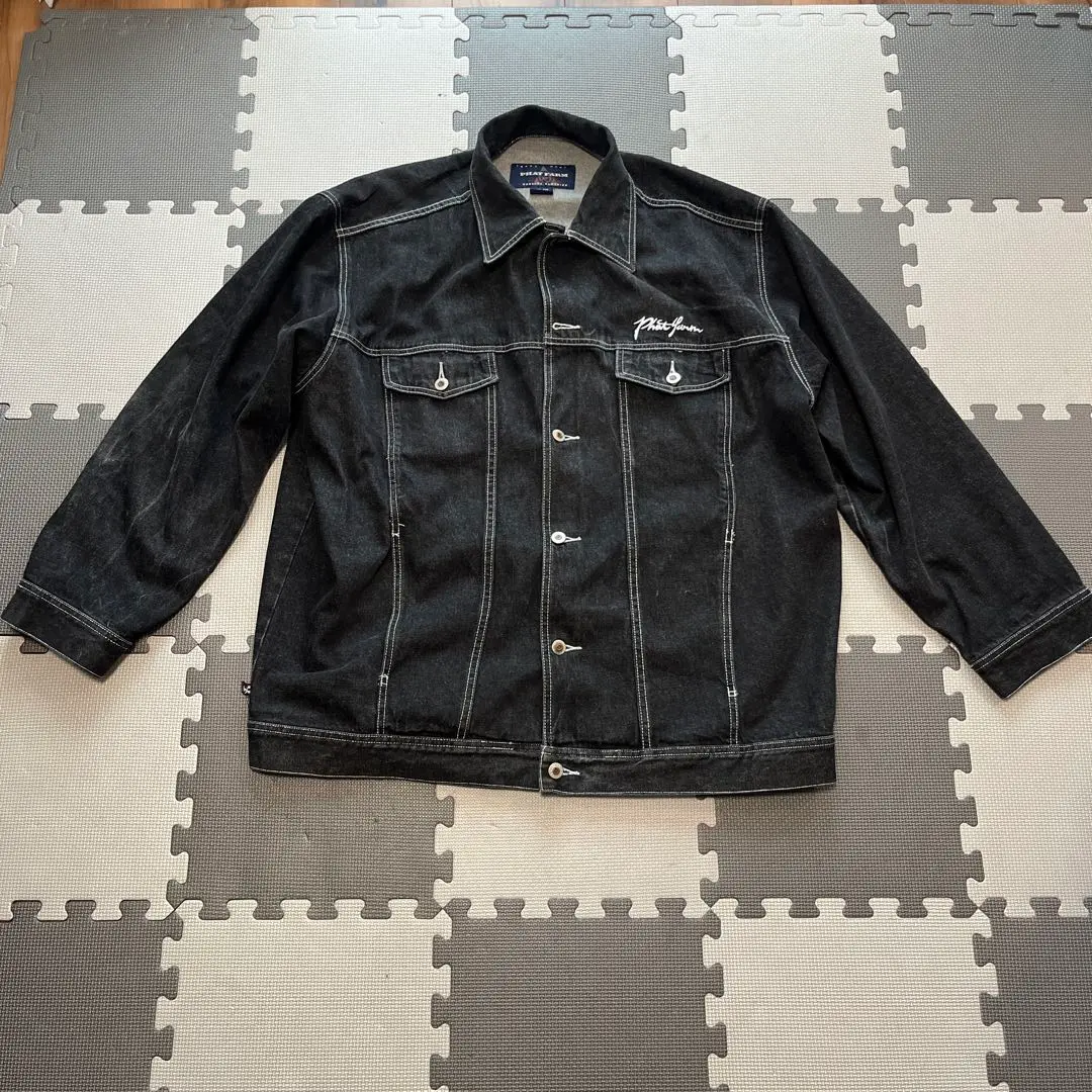 PHATFARM　ファットファーム　ジャンパー　ブラック　2XL PHATFARM - PHATFARM 90s ALL LEATHER JACKET BLACK 3XLの通販