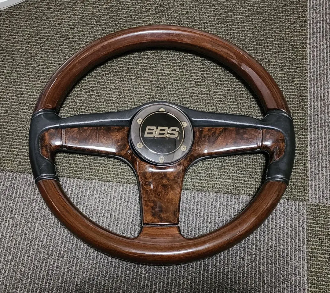 bbs ステアリング イタルボランテ ウッド 程度良好 正規品 BBS italvolanti ステアリング イタルボランテ レザー ウッド
