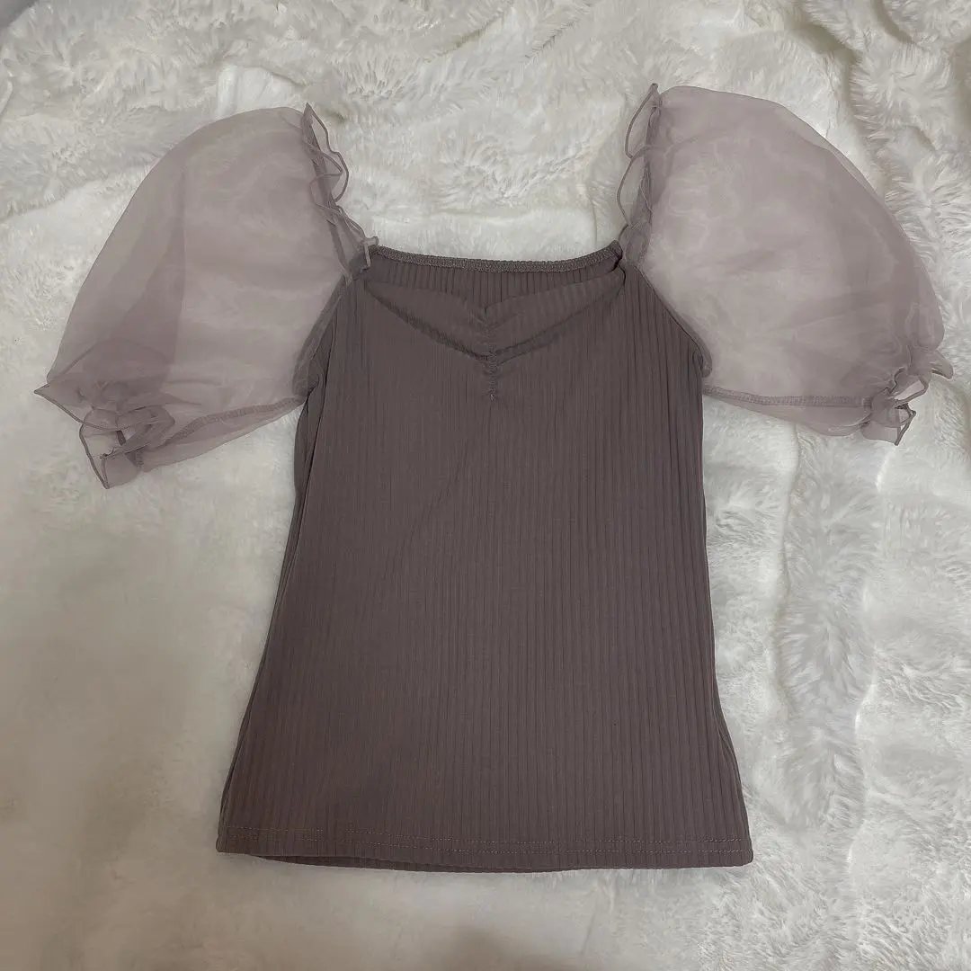 Thumbnail of GRL Sheer Sleeve Top, Size M