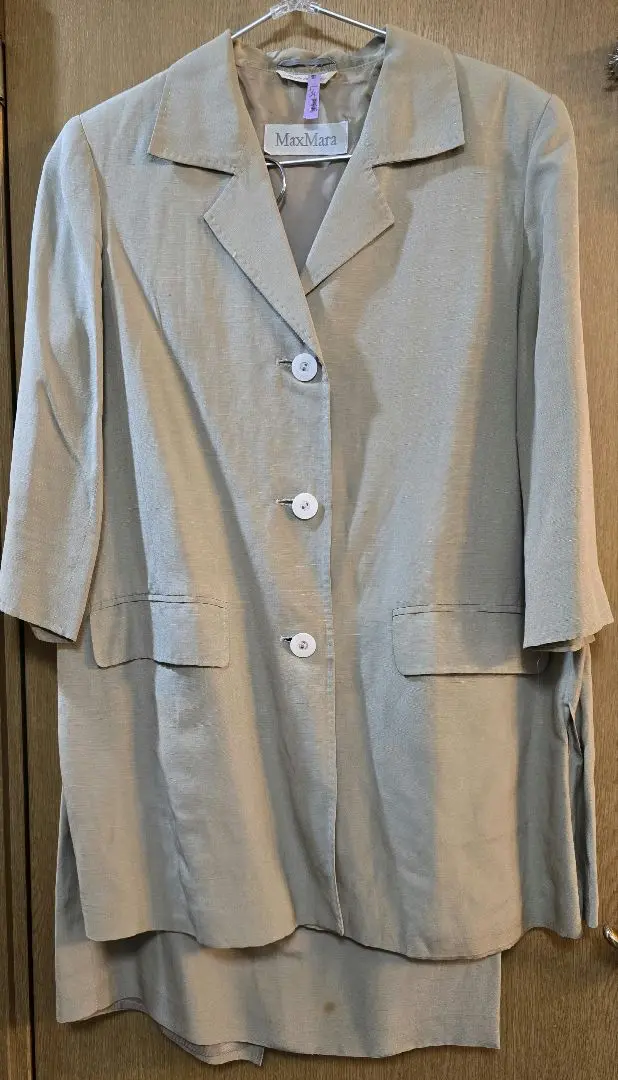 Max Mara スーツ ジャケット スカート サイズM相当 グレー レーヨン Max Mara スーツ ジャケット スカート サイズM相当 グレー