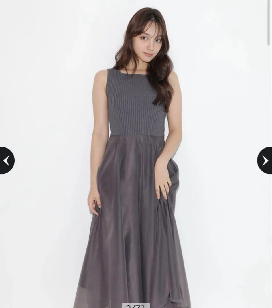 Reina | 🤍 リラの前後2wayラメニットドッキングワンピース