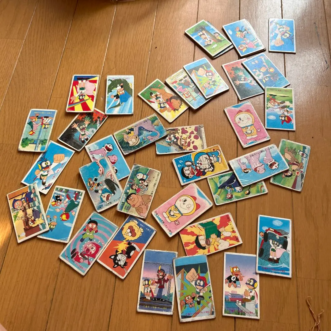 Thumbnail of Vintage Menko Cards - Large Lot - Fujiko Fujio - Perman, Doraemon, Ninja Hattori