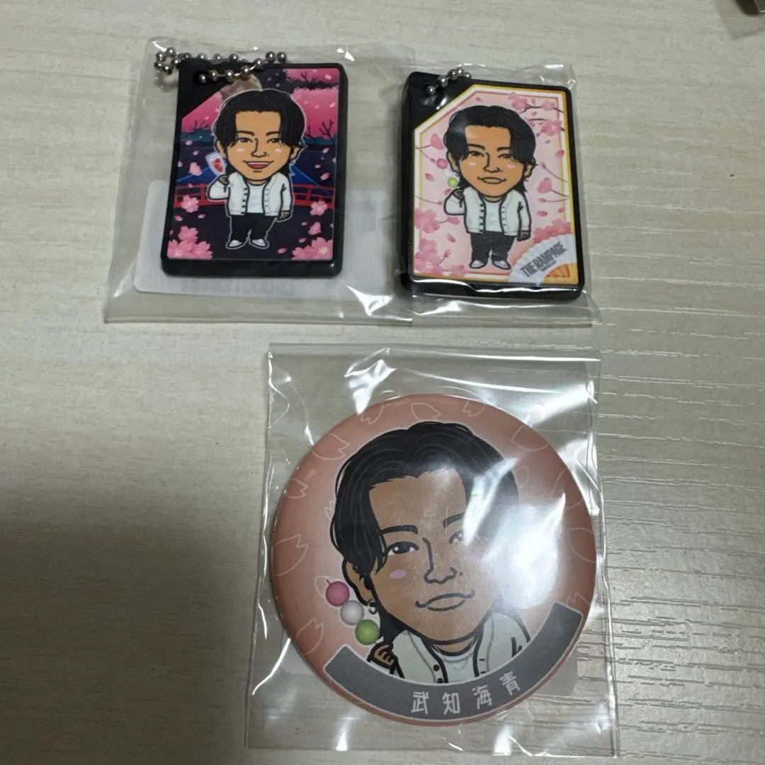 Thumbnail of THE RAMPAGE Kai Seita Takechi Square Rubber Keyholder & Can Badge