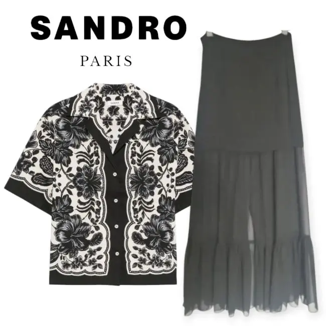 タグ付き未使用♡ sandro PARIS サンドロ　レース　スカート ロング Sandro - タグ付き未使用♡ sandro PARIS サンドロ レース
