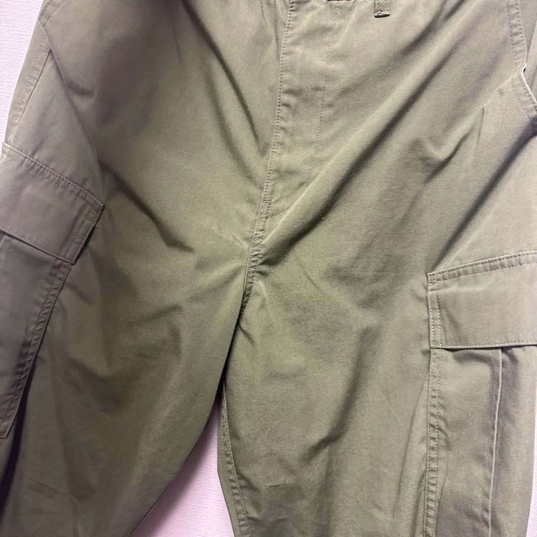 Thumbnail of Cargo pants, olive green, with side pockets