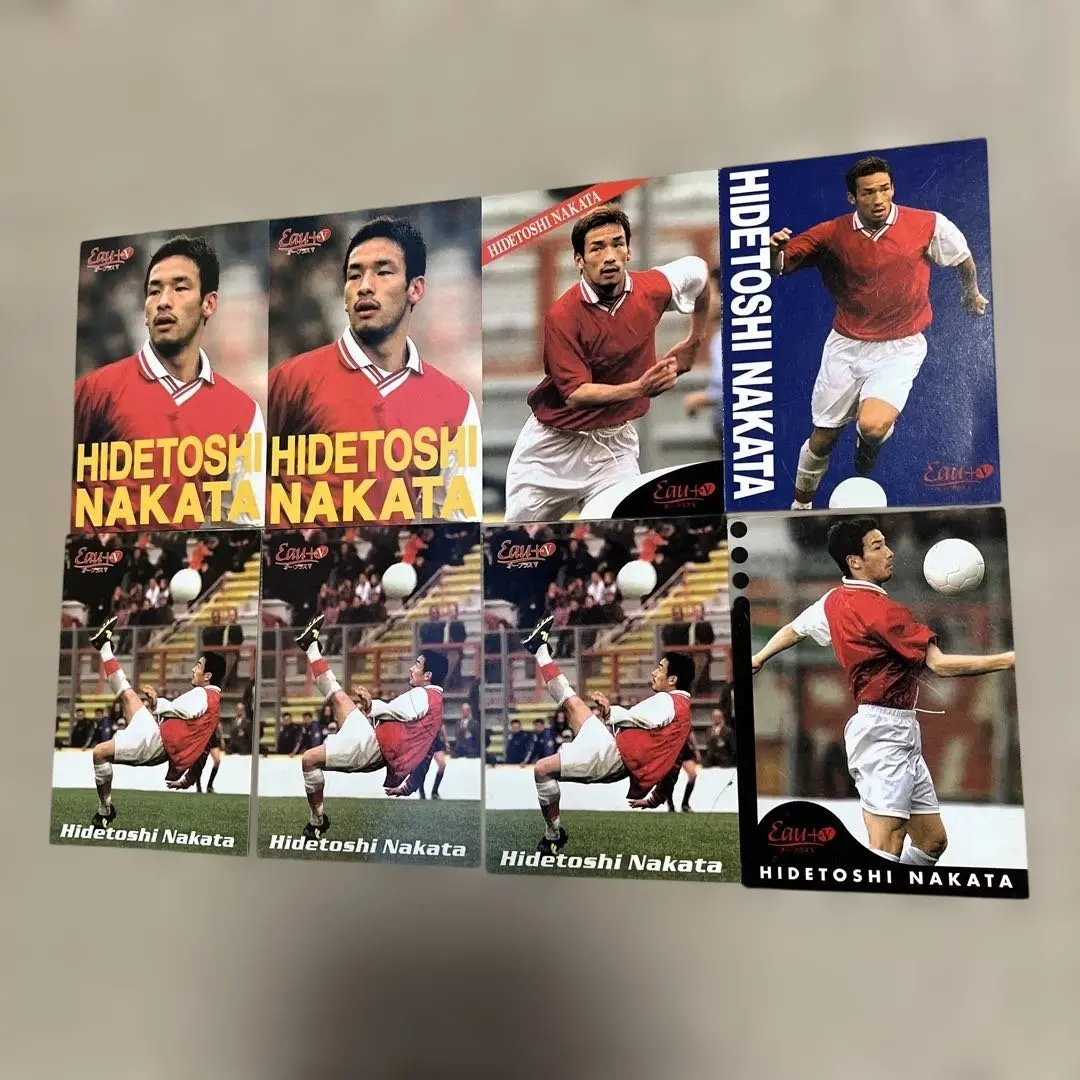 中田英寿　現役時代　オープラス　カード　4枚セット シリーズ 幻のトレカ⑥「1998 中田英寿 アサヒ飲料オー・プラス