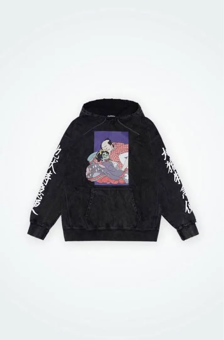 FLAGSTUFF フラグスタフ　プルオーバーパーカー　地獄特急便　浮世絵　Ｌ FLAGSTUFF フラグスタフ プルオーバーパーカー 地獄特急便