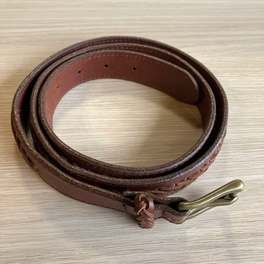 Thumbnail of Claiborne Leather Belt Braided Brown Size