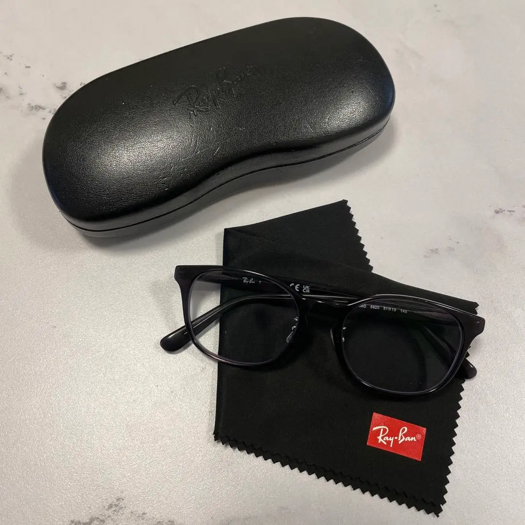 Ray-Ban 伊達メガネ 黒 スクエアRB5386 OPTICS ケース