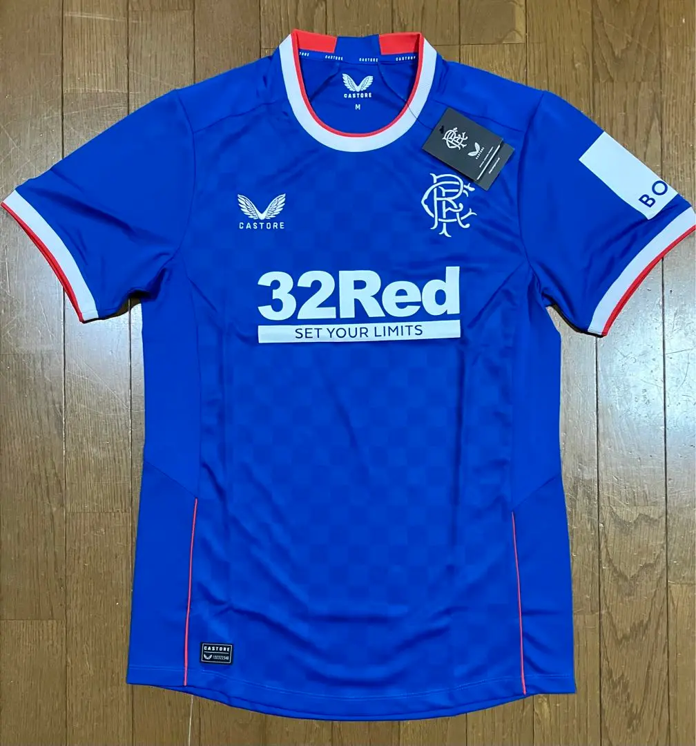 タグ付き　CASTORE　ユニフォーム　スコットランド　グラスゴーレンジャーズ グラスゴーレンジャーズ 22 ホーム 半袖 ユニフォーム CASTORE