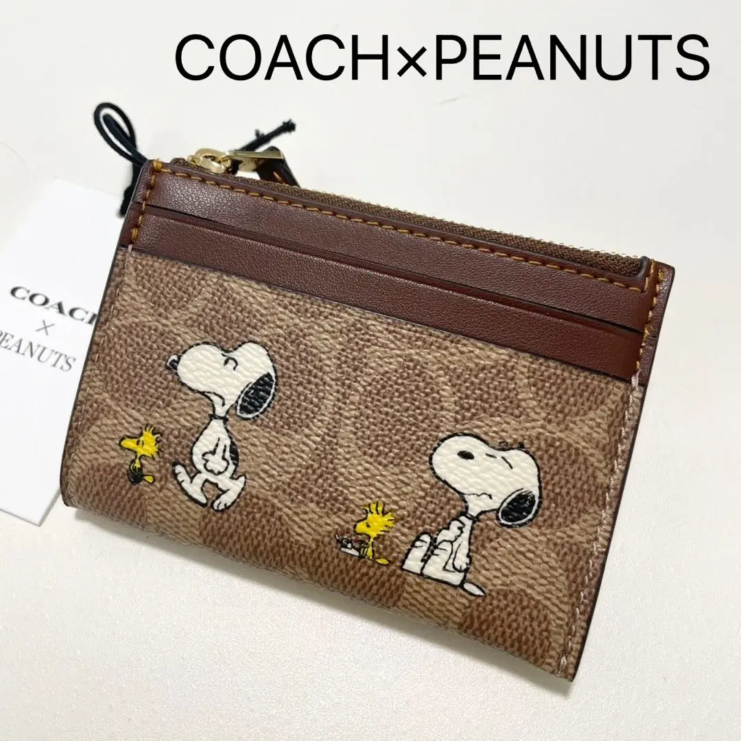 COACH  PEANUTS  キーケース  男女兼用 COACH コーチ キーケース スヌーピー ピーナッツ コラボ ウッド