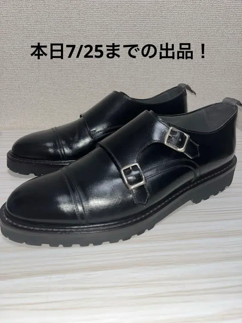 ダブルエイチ　WHナノ・ユニバース別注 黒 ストレートチップUS7.5 ダブルエイチ WHナノ・ユニバース別注 黒 ストレートチップUS7.5