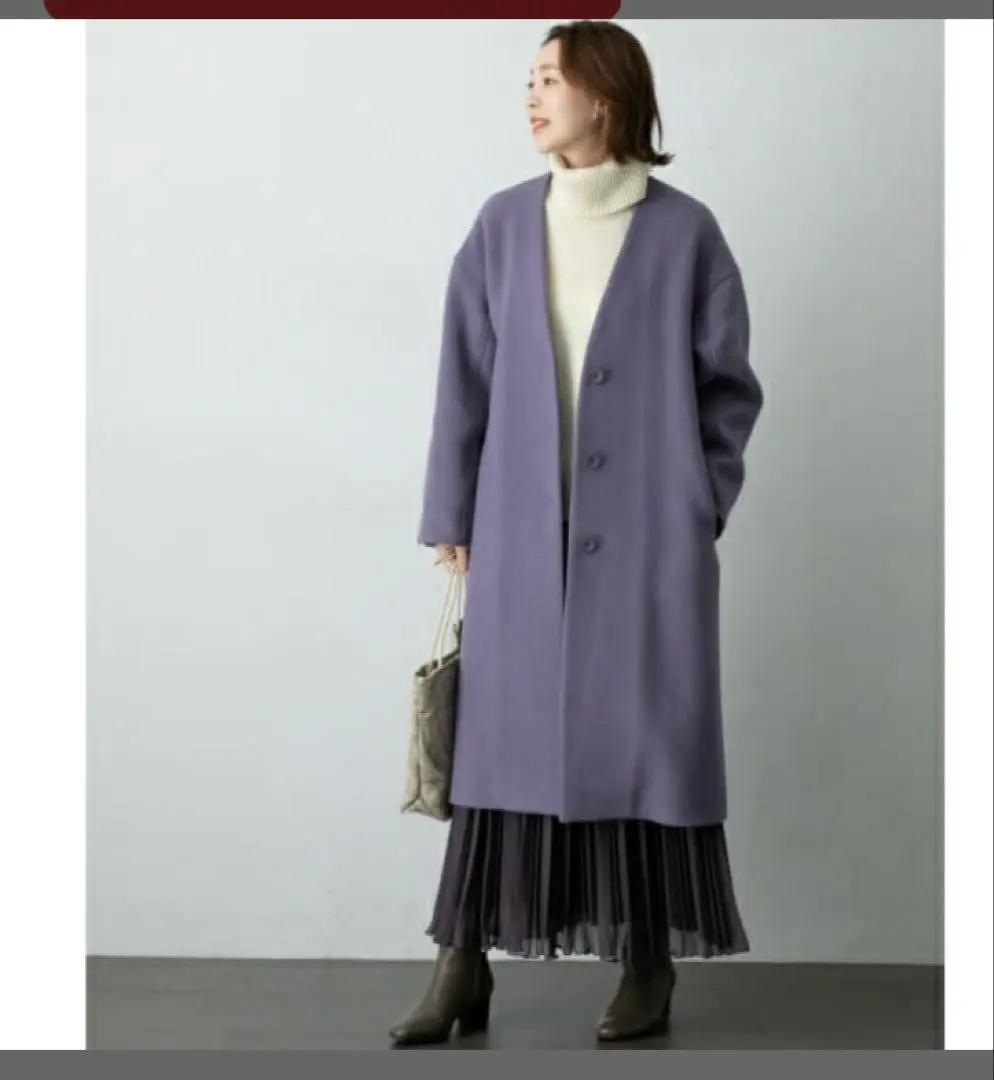 2025年最新】urban research rosso vネックノーカラーコートの