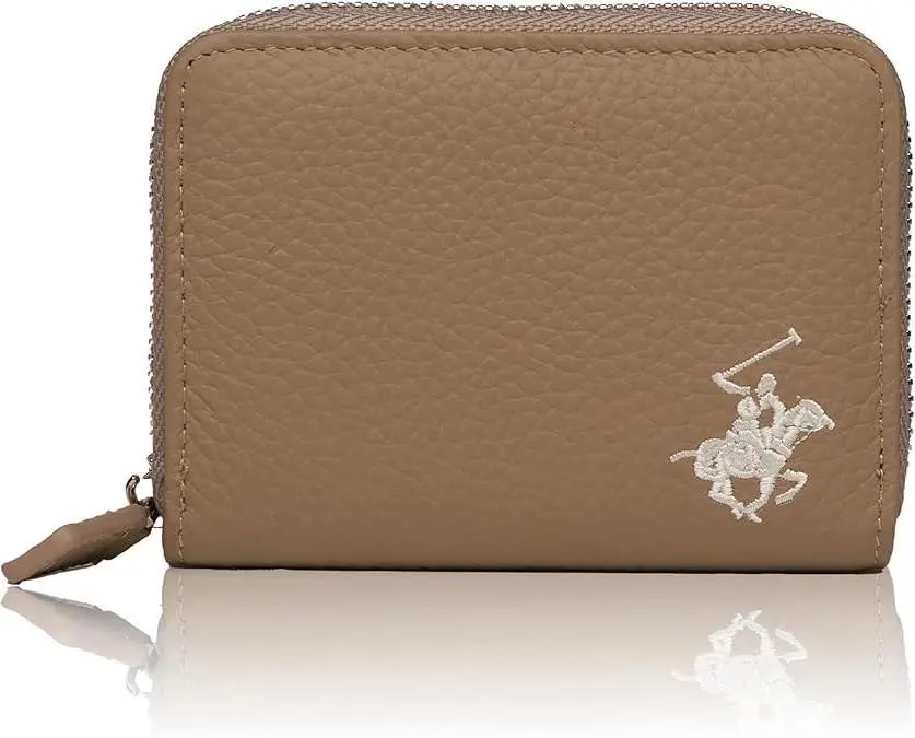 新品★比佛利山莊保羅俱樂部 雙摺錢包 卡片夾 手風琴式 灰褐色 的縮圖