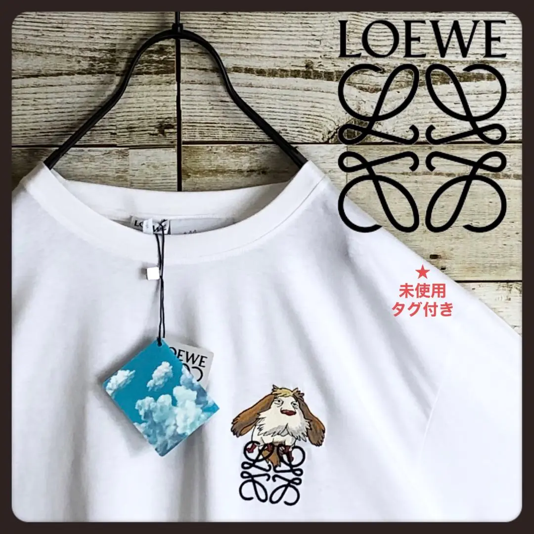 11082【美品・即完売モデル】ロエベ☆刺繍アナグラムロゴ リンガーtシャツ　白 11082【美品・即完売モデル】ロエベ☆刺繍アナグラムロゴ