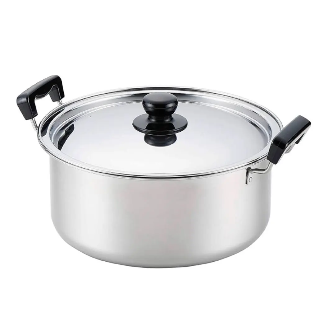 Thumbnail of New 28cm Double Handled Pot, Made in Japan, Yoshikawa, Stainless Steel, Compatible with IH and Gas Stoves