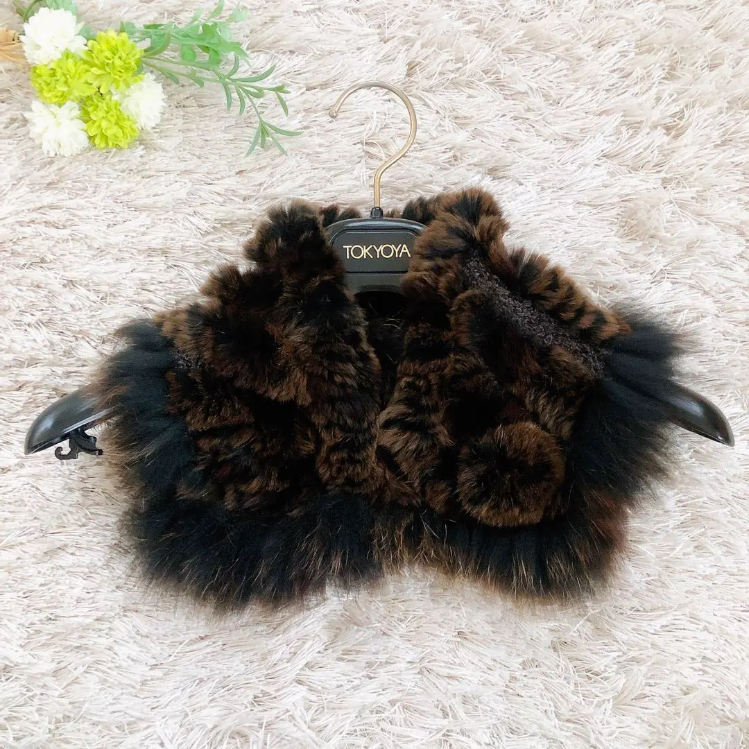 新品タグ付き Theory×NABRO ラビット毛皮 ストレッチ ロングストール 2025年最新】ナブロ nabro ストレッチファーの人気アイテム