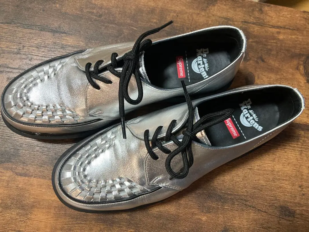 新品未使用 Supreme Dr. Martens シルバーシューズ Supreme × Dr.Martens Ramsey Creeper 