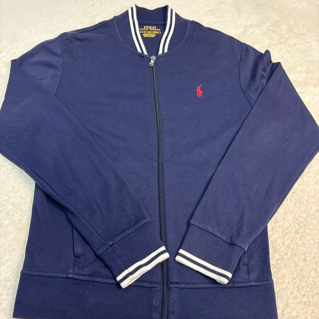 美品Polo Ralph Lauren 海軍藍色拉鍊外套人氣 的縮圖