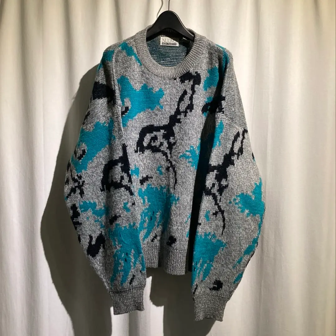 Thumbnail of Vintage 【New】 Old Sweater All-over Print Camouflage