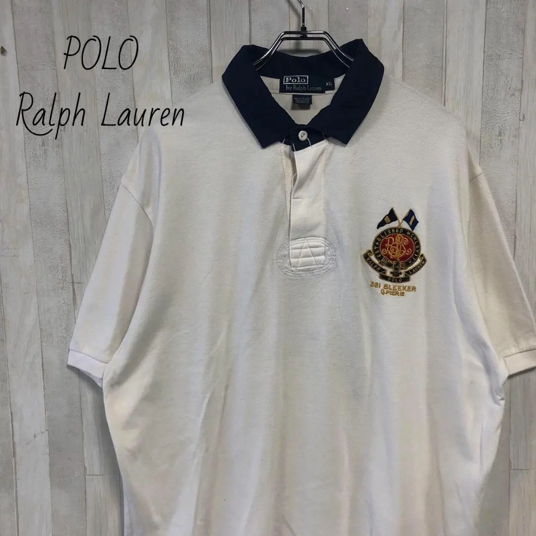 Thumbnail of Polo Ralph Lauren ☆ Big embroidered logo short sleeve polo shirt XL 90s vintage